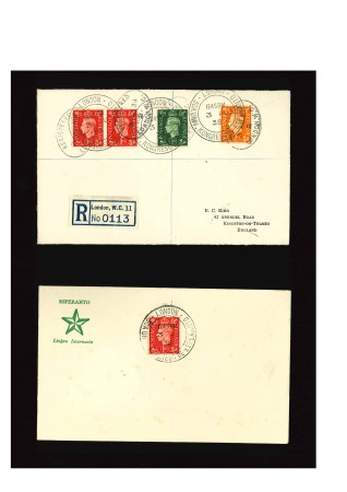 Stamp of Great Britain » Hand Illustrated and Printed Envelopes 1938 London Esperanto Congress pair of covers