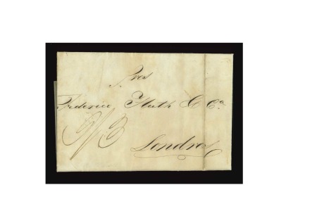 Stamp of Mexico » Stampless Mail and "Sellos Negros" 1838, Dec 17. Entire letter from Veracruz to London, describing how the French captured the fort at San Juan de Ulúa, 