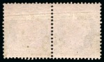 Stamp of France » Emission Cérès 1871-72 1873, Cérès dentelé 10c brun sur rose en paire TÊTE-BÊCHE,