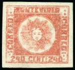 Stamp of Uruguay » General Issues 1858, 120c blue type 9, 180c green type 23, both o.g., 240c red unused without gum,
