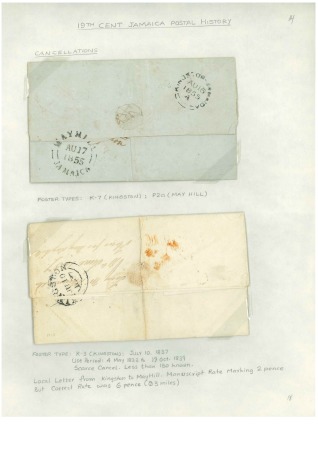 Stamp of Jamaica 1837-1855 Three local covers all from Kingston to May
