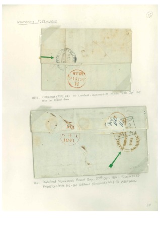 Stamp of Jamaica 1835-1845 Five covers all from Kingston to either Aberdeen