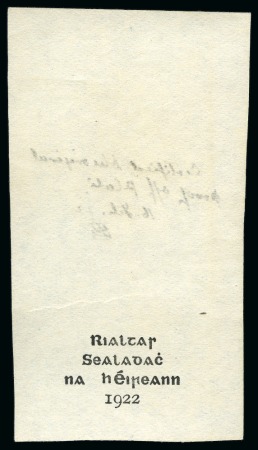 Stamp of Ireland » 1922 (Feb) Dollard Overprints (T1-T14) Overprint proof with 4-line format for the high values