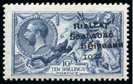 Stamp of Ireland » 1922 (Feb) Dollard Overprints (T1-T14) 5s rose-red, mint slightly hinged single, showing variety