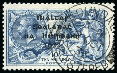 Stamp of Ireland » 1922 (Feb) Dollard Overprints (T1-T14) 2s6d to 10s complete set of the three high values showing the famous "Madame Joseph" forged cancels