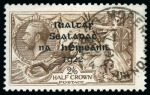 Stamp of Ireland » 1922 (Jul-Nov) Thom Overprints (T25-T41) 2s6d grey-brown, used single, showing clear "17.OC.22" first day of issue cds