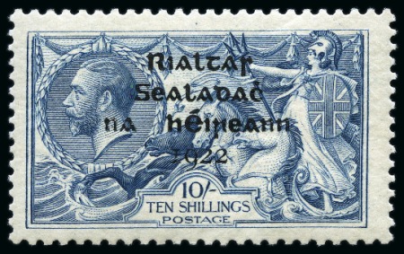 Stamp of Ireland » 1922 (Jul-Nov) Thom Overprints (T25-T41) 10s dull grey-blue, mint nh, extremely fresh and fine
