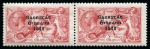 Stamp of Ireland » 1922-23 Thom Three-Line Overprints (T47-T61) 5s rose red, mint, horizontal pair, showing right stamp with "REVERSED ACCENT" variety