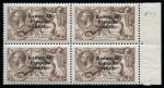 Stamp of Ireland » 1927-28 Wide Date Overprints (T72-T74) 2s6d to 10s complete set, mint nh, right sheet marginal blocks of four