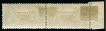 Stamp of Ireland » 1927-28 Wide Date Overprints (T72-T74) 2s6d chocolate, mint, left sheet marginal horizontal pair, left stamp showing "MISSING ACCENT" variety
