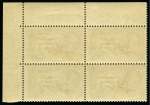 Stamp of Ireland » 1935 Re-Engraved Overprints (T75-T77) 2s6d chocolate, mint nh, top right corner sheet marginal block of four
