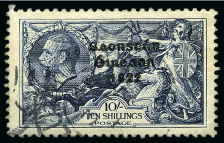 Stamp of Ireland » 1935 Re-Engraved Overprints (T75-T77) 2s6d chocolate, 5s red and 10s indigo, complete set used