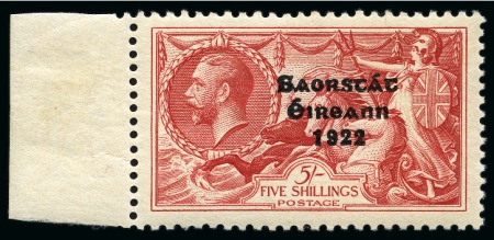 Stamp of Ireland » 1935 Re-Engraved Overprints (T75-T77) 5s red, mint nh single, very fine