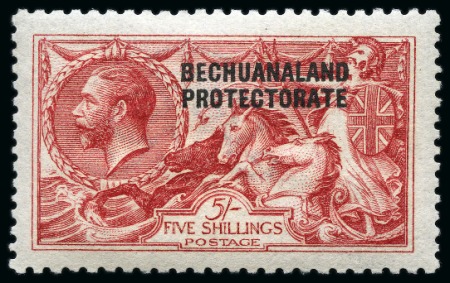Stamp of Bechuanaland » British Bechuanaland 1914-15 Waterlow 2s6d deep sepia-brown & 5s rose-carmine, mint