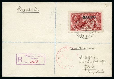 Stamp of Nauru 1916-23 De La Rue 5s bright carmine, single neatly