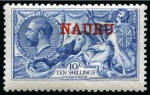 Stamp of Nauru 1916-23 De La Rue 10s pale blue, mint nh, fresh and