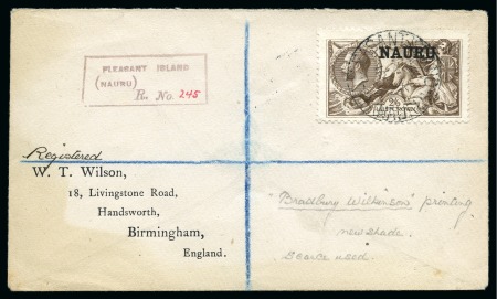 Stamp of Nauru 1916-23 Bradbury 2s6d grey-brown (shade), used, bottom