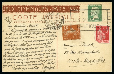 Stamp of Olympics » 1924 Paris » Postcards Blanche: Group of 10 USED Blanche postal stationery cards