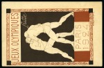 Stamp of Olympics » 1924 Paris » Postcards Blanche: Wrestling 15c postal stationery card uprated