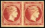 Stamp of Greece » Large Hermes Heads » 1861 Paris print 1861 Paris Print 80l carmine mint pair