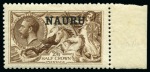 Stamp of Nauru 1916-23 De La Rue 2s6d sepia brown, mint nh right marginal single