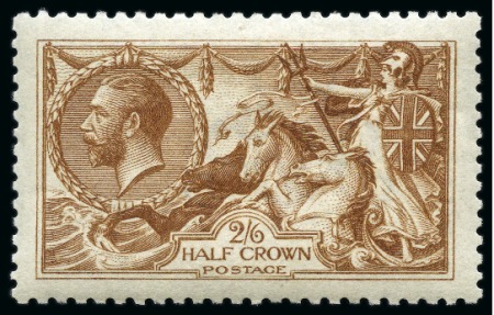 Stamp of Great Britain » King George V » 1913-19 Seahorse Issues 1915 De La Rue 2s6d cinnamon-brown mint lh
