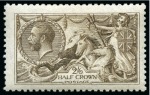 Stamp of Great Britain » King George V » 1913-19 Seahorse Issues 1915 De La Rue 2s6d assembly showing the different shades from the different printers