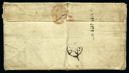 Stamp of St. Vincent 1797 (Jun 18) Cover from St. Vincent to England with average strike of the "ST. VINCENT" straightline handstamp