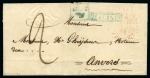 Stamp of Belgium » Belgique. Histoire Postale 1841 (15.8) Lettre de Malines pour Anvers, cachets encadrés du bureau ambulant MALINES