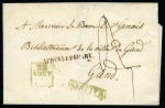 Stamp of Belgium » Belgique. Histoire Postale 1844 (22.8) Lettre de Malines pour Gand, cachets encadrés du bureau ambulant MALINES en vert