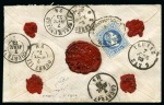 Stamp of Belgium » Belgique. Léopold 1er - Nouveau Type - Affranchissements mixtes, composés, etc. Exceptionnel affranchissement mixte avec l'Autriche