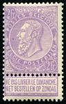 Stamp of Belgium » Belgique. 1893-1900 Armoiries du Royaume et Léopold II fine barbe - Émission 1c à 2F, série neuve, ainsi que les teintes et les variétés