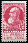 Stamp of Belgium » General issues from 1894 onwards 1905 Grosse Barbe, 10c ROSE FRAMBOISE, neuf