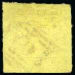 Stamp of British Guiana 1862 Typeset Provisional 2c Black on yellow used