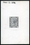 Stamp of Great Britain » 1855-1900 Surface Printed » 1873-80 Large Coloured Corner Letters 1876 8d pl.13 De La Rue die proof on white glazed card