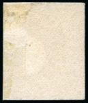 Stamp of Great Britain » Line Engraved Essays, Plate Proofs, Colour Trials and Reprints 1872 1d Black pl.27 QC South Kensington Exhibition proof printed in on thick white card