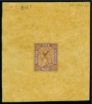 Stamp of Great Britain » 1855-1900 Surface Printed » 1887-1900 Jubilee Issue & 1891 £1 Green 1890 1d "Postage Stamp Jubilee" handpainted essay for the proposed and subsequently abandoned issue