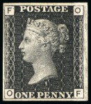 Stamp of Great Britain » Line Engraved Essays, Plate Proofs, Colour Trials and Reprints 1867 1d pl.103 Paris Exhibition Proof in black on thick soft white card