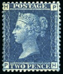 Stamp of Great Britain » 1854-70 Perforated Line Engraved 1858-76 2d Blue pl.12 PH mint og