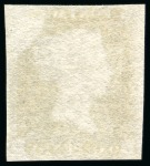 Stamp of Great Britain » Line Engraved Essays, Plate Proofs, Colour Trials and Reprints 1840 1d Rainbow trial, state 3b, with voided corner at top right