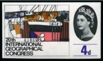 Stamp of Great Britain » Queen Elizabeth II 1964 20th International Geographical Congress (ordinary paper) set of four imperforate imprimaturs