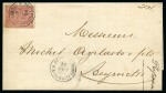 Stamp of Egypt » Egyptian Post Offices Abroad » Consular Offices » Mersina (Turkey) 1872 (30.1) Cover from Mersina franked by 3rd Issue 1872 1 piastre red tied by V.R. POSTE EGIZIANE / MERSINA cds