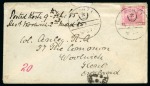 Stamp of Egypt » Egyptian Post Offices Abroad » Territorial Offices » Korti (Sudan) 1885 (9.2) Cover with contents letter from Korti to Woolwich, England, franked 4th Issue 1 piastre rose