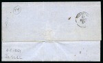 Stamp of Egypt » French Post Offices » Alexandria 1857 (6.9) Folded entire from Cairo via Alexandria to France, carried from Cairo to Alexandria by POSTA EUROPEA (Type II)