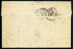 Stamp of Egypt » French Post Offices » Alexandria 1877 (10.8) Folded cover from Alexandria to Cette, Ivory Coast, franked France 30c