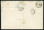 Stamp of Egypt » French Post Offices » Mixed Frankings 1875 (20.4) Combination letter from Beyruit to Lyon, franked Great Britain 2d and in Alexandria with France 80c.
