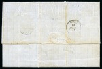 Stamp of Egypt » Greek Post Office » Alexandria 1871 Folded entire from Alexandria to Syra, franked Large Hermes10 lep in two pairs tied with a diamond of dots with “97”