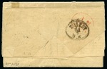 Stamp of Egypt » Austrian Post Offices » Alexandria 1867 (18.5) Folded stampless entire Alexandria to Vienna, Austria, bearing “COL VAPORE/D’ALESSANDRIA” 2-line handstamp