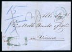 Stamp of Egypt » Austrian Post Offices » Alexandria 1861 (18.5) Folded cover from Cairo via Alexandria to Vienna, sent from Cairo by the Posta Europea and Austrian PO in Alexandria