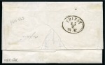 Stamp of Egypt » Austrian Post Offices » Alexandria 1866 Folded entire to Trieste, franked 1864 15s. brown tied superb straight-line ALEXANDRIA hs